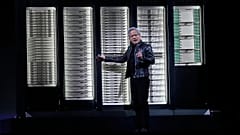 El consejero delegado de Nvidia, Jensen Huang, pronuncia un discurso durante la feria Computex 2026 en Taipéi, Taiwán, el lunes 1 de junio de 2026.