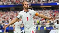 Harry Kane celebrates scoring for England against Croatia 