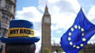 Pro-EU campaigner Steve Bray stands near parliament in London, UK, 20 May 2026