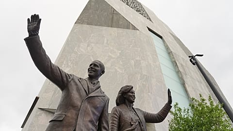 Former President Barack Obama is getting a little help from his friends in celebrating the opening of his presidential museum in Chicago.
