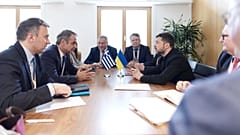 Εικόνα από τη συνάντηση Μητσοτάκη - Ζελένσκι
