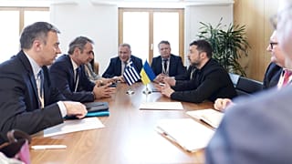 Εικόνα από τη συνάντηση Μητσοτάκη - Ζελένσκι