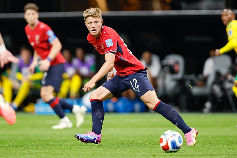 Tschechiens Lukas Cerv im WM-Gruppenspiel der Gruppe A gegen Südafrika in Atlanta, Donnerstag, 18. Juni 2026