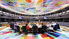 EU leaders gather for a roundtable discussion, June 18, 2026, Brussels.