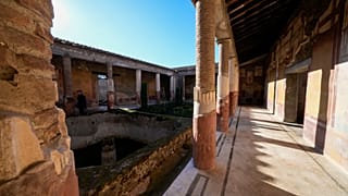 Master garden in the Pompeii archeological site. 