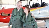 El Rey y la princesa Leonor en su primer vuelo juntos.