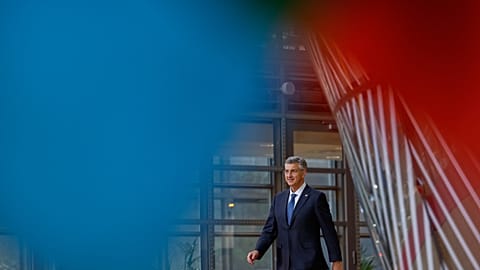 Andrej Plenković horvát miniszterelnök 2026. június 18-án, csütörtökön érkezik a brüsszeli EU-csúcstalálkozóra.