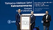 Kültür ve Turizm Bakanı Mehmet Nuri Ersoy ve Kahramanmaraş Belediye Başkanı Fırat Görgel.