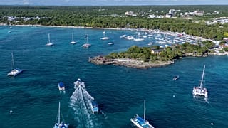 Vista dall'alto del villaggio di Bayahibe