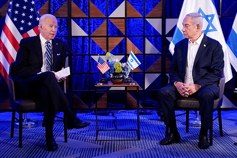 Biden és Netanjahu a 2023-as terrortámadás után