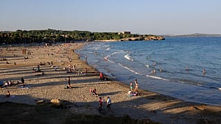 Platja de l'Arrabassada, en Tarragona (España).