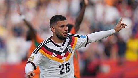 Deutschlands Natzionalspieler Deniz Undav jubelt nach seinem 2. Tor im Spiel Deutschland gegen die Elfenbeinküste, Toronto, Samstag 20. Juni 2026