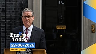 Britain's Prime Minister Keir Starmer speaks to the media outside 10 Downing Street to announce his resignation in London, Monday, June 22, 2026. 