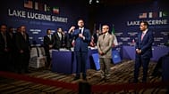 US Vice President JD Vance speaks prior to a quadrilateral meeting between the United States, Iran, Pakistan and Qatar at Lake Lucerne, Switzerland, Sunday June 21, 2026.