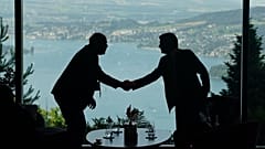  اولین روز از نشست چهارجانبه بین ایالات متحده، ایران، پاکستان و قطر در هتل بورگن‌استاک سوئیس، یکشنبه، ۲۱ ژوئن ۲۰۲۶