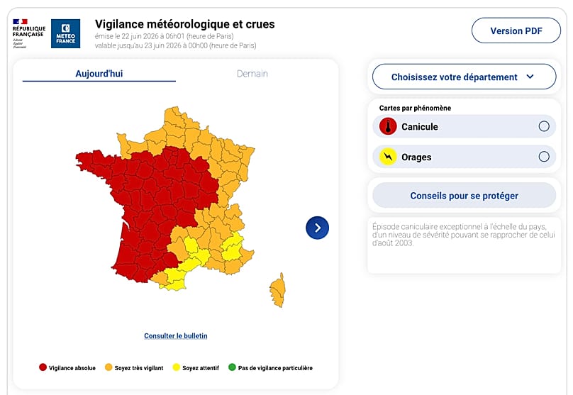 Capture site meteo france