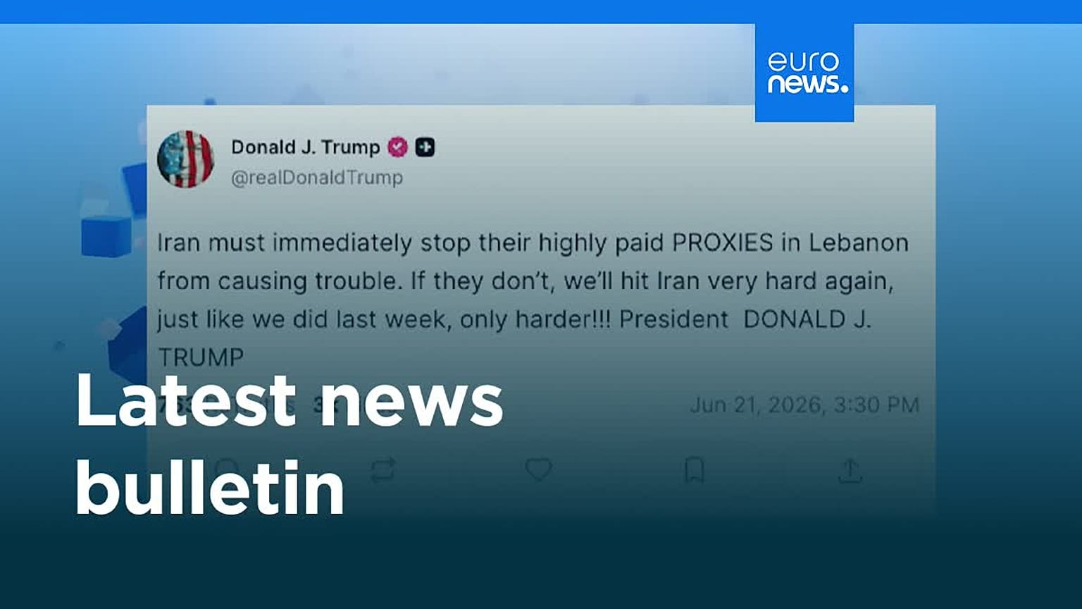 Latest news bulletin | June 22nd, 2026 – Morning