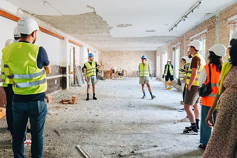 Sopralluogo al cantiere del progetto di costruzione di alloggi in affitto in via Baross, nel IV distretto, 22 giugno 2026