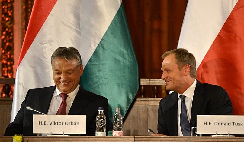 Tusk és Orbán egykor még barátok voltak