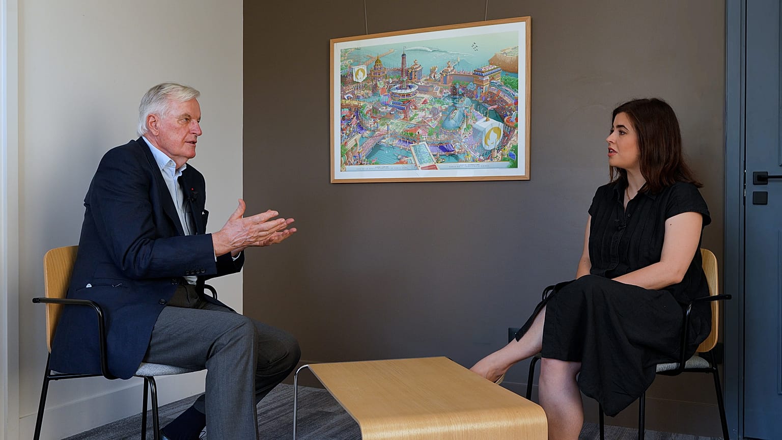 L'ex negoziatore dell'UE per la Brexit, Michel Barnier, durante un'intervista a Euronews.