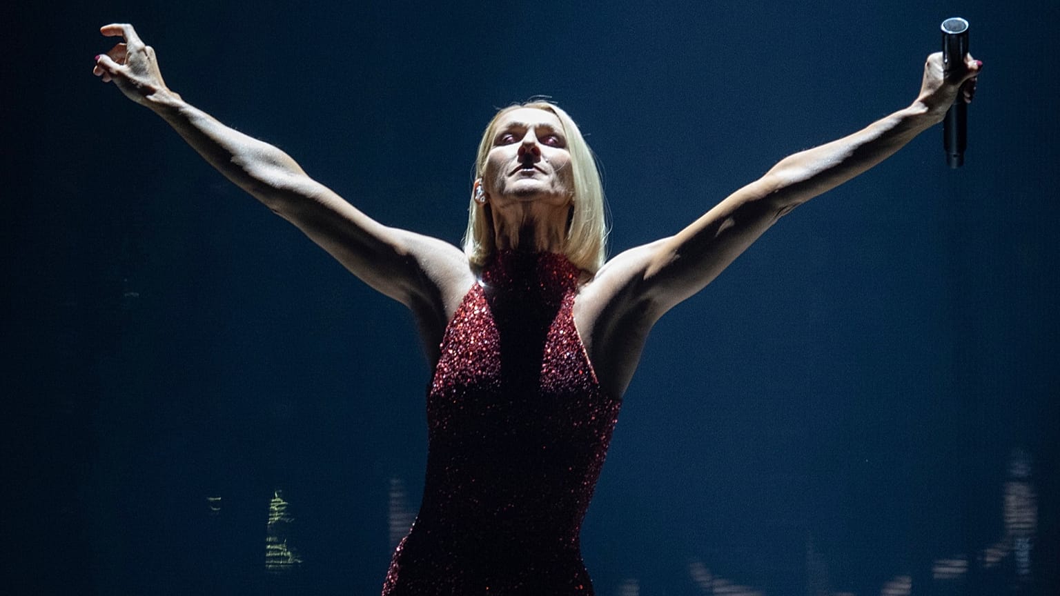 Singer Celine Dion performs during her first World Tour called Courage in Quebec City, Montreal, Canada, 18 September 2019