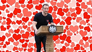 Sound technician Tobias Gough - now better known as Hot Podium Guy.