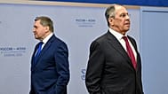 Russian Foreign Minister Sergey Lavrov and Foreign policy presidential aide Yuri Ushakov, June 17, 2026. 