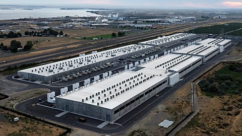 FILE - Amazon Web Services data center is visible on Aug. 22, 2024, in Boardman, Ore. (AP Photo/Jenny Kane, File)