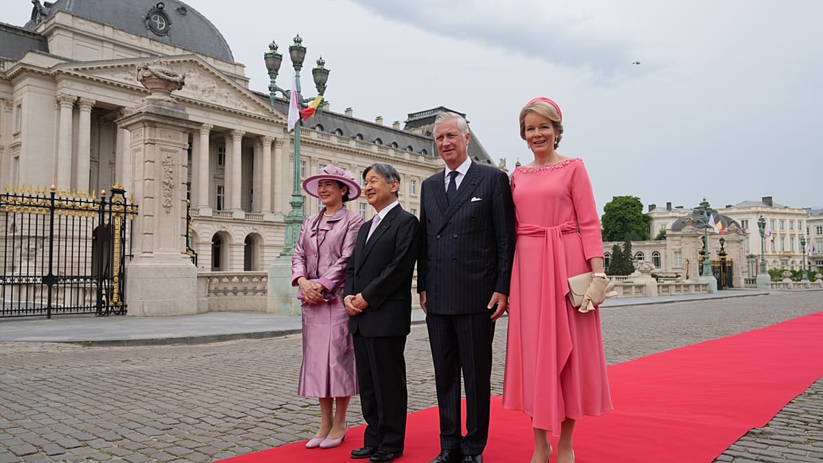 Japan's emperor and empress arrive in Belgium for state visit