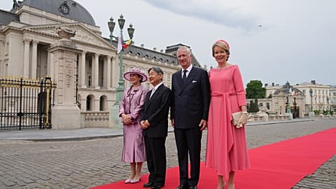 Japan's Emperor and Empress meet Belgian's royal family