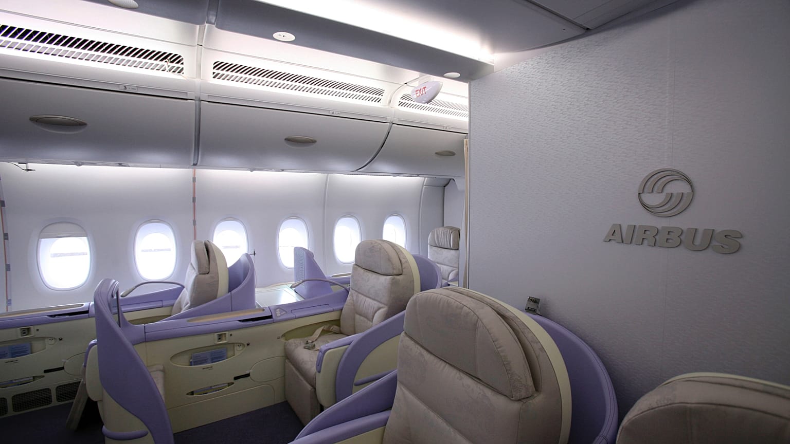 The first class section of an Airbus A380