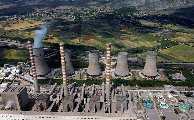 Central elétrica de Agios Dimitrios, da Companhia Pública de Eletricidade (PPC), nos arredores da cidade de Kozani, no norte da Grécia, na sexta-feira, 3 de junho de 2022.