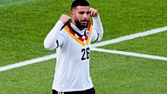 Deniz Undav (26) cieszy się po swoim drugim golu w meczu grupowym MŚ Niemcy–Wybrzeże Kości Słoniowej 20 czerwca 2026 w Toronto.