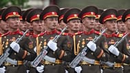 North Korea's servicemen attend the Victory Day military parade in Moscow, Saturday, May 9, 2026.
