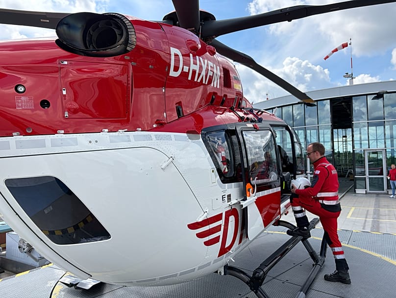 La asistencia aérea desempeña sobre todo un papel importante donde los hospitales están más alejados o se necesitan tratamientos especializados.