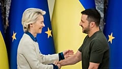 Von der Leyen ve Zelenskiy Ukrayna’nın başkenti Kiev’de düzenlenen ortak basın toplantısının ardından / 20 Eylül 2024 Cuma