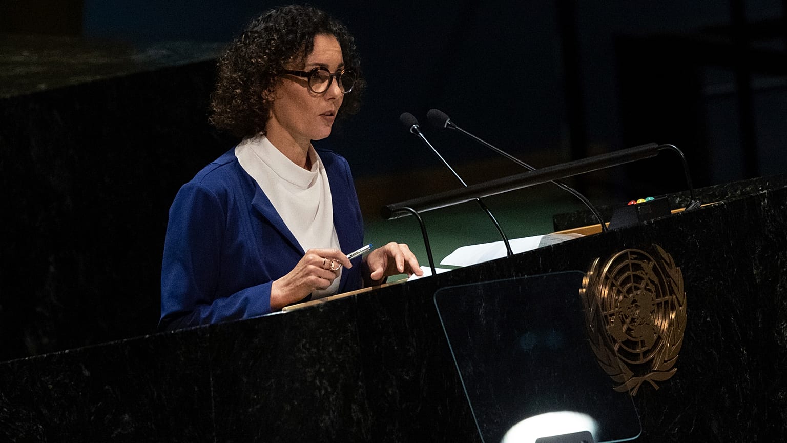 Hadja Lahbib még belga külügyminiszterként 2022-ben 
