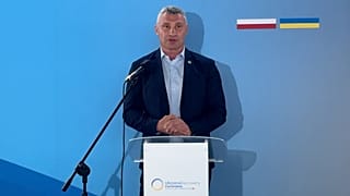 Witalij Kliczko na briefingu prasowym na Konferencji Odbudowy Ukrainy (URC) w Gdańsku, 26.06.2026