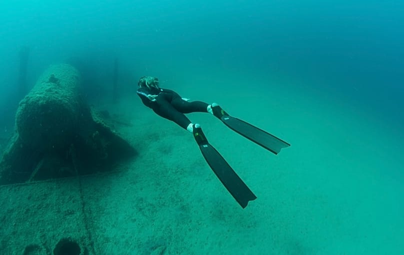 Milli serbest dalış sporcusu Bilge Çingigiray'ın HMS Louise batığına serbest dalışı / 24 Haziran 2026