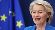 European Commission President Ursula von der Leyen speaks during a media conference at EU headquarters in Brussels, 13 April 2026
