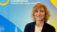 Inna Pidluska z International Renaissance Foundation na Konferencji Odbudowy Ukrainy w Gdańsku, 26.06.2026 r.