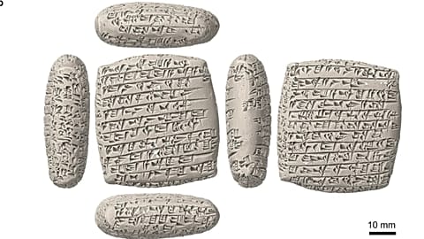 Araştırmacıların okumayı başardığı tabletler.