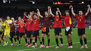 Belgium celebrates the win over New Zealand after their World Cup Group G soccer match in Vancouver, British Columbia, Friday, June 26, 2026.