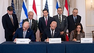 وزير الخارجية ماركو روبيو وسفراء إسرائيل ولبنان في واشنطن حضروا توقيع اتفاق إطاري يوم 26 يونيو 2026