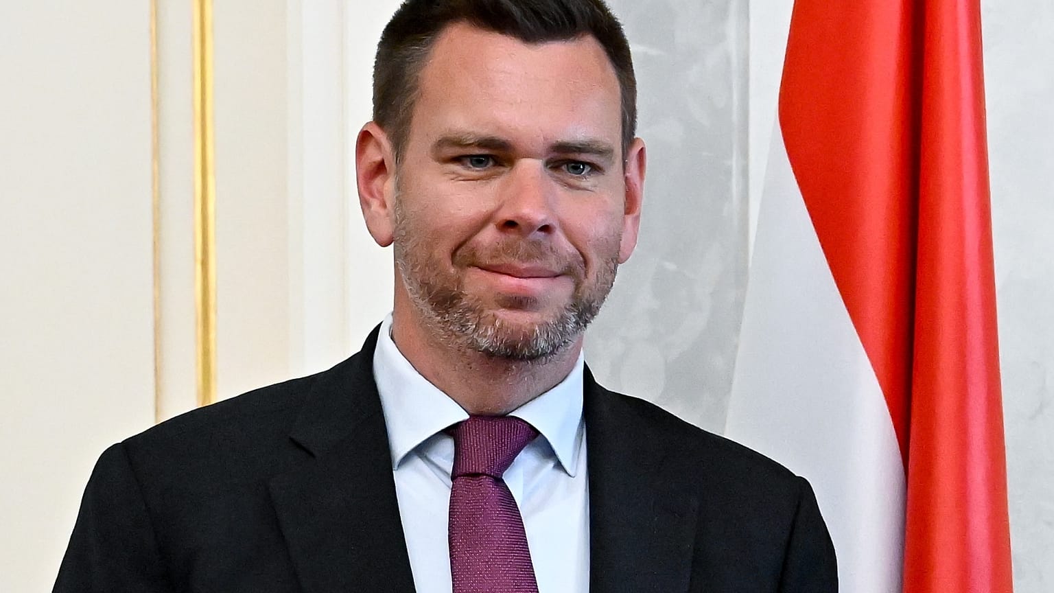 David Vitezy közlekedési és innovációs miniszter a Tisza-kormány minisztereinek eskütételi ünnepségén, 2026. május 12-én