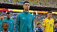 Portugal's Cristiano Ronaldo (7) leads his players onto the field for the World Cup Group K soccer match between Colombia and Portugal in Miami Gardens, Fla.