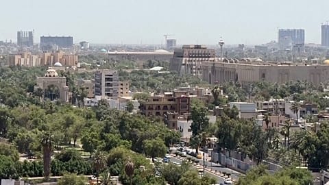 View of the government buildings and institutions inside the Green Zone in Baghdad, Iraq, 28 June, 2026.