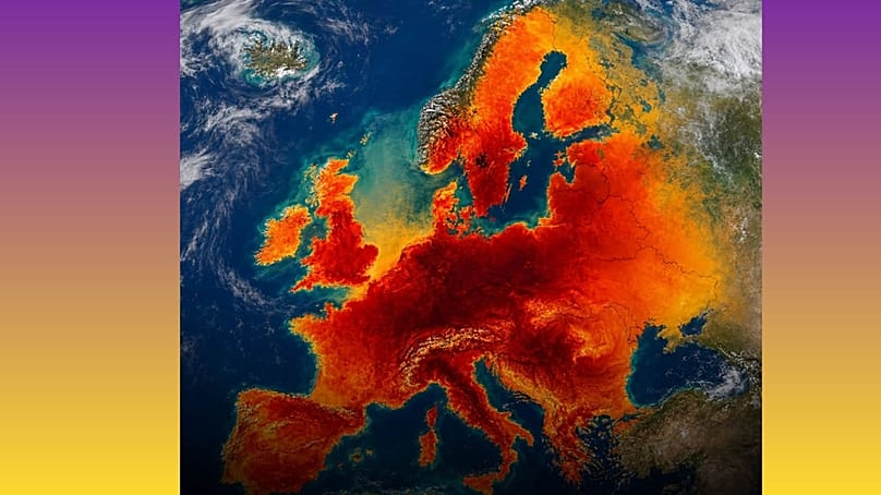 Európa hőtérképe 2026 június 28-án