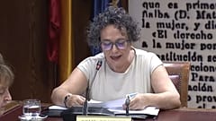 Gertrudis Alcázar, en el Senado. 
