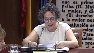 Gertrudis Alcázar, en el Senado. 